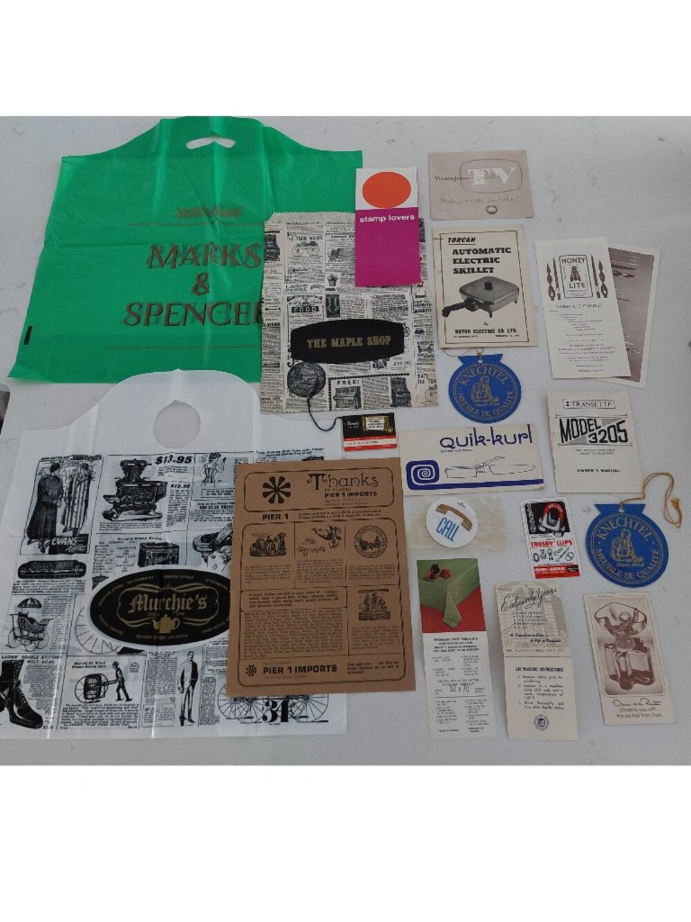 Vintage Ephemera Lot Brochure Label Bag Advertising Retail Store Household